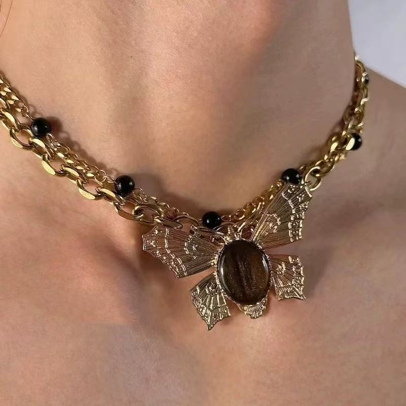 ALONEMOON Oriental Butterfly Chain Necklace