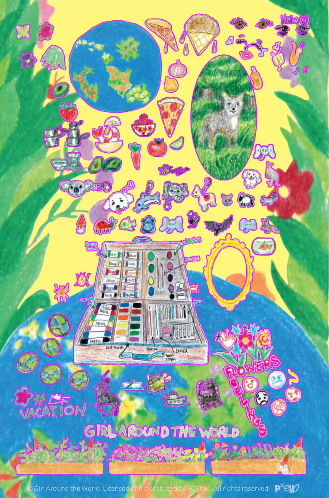 Girl Around the World: Girls Vacation Sticker