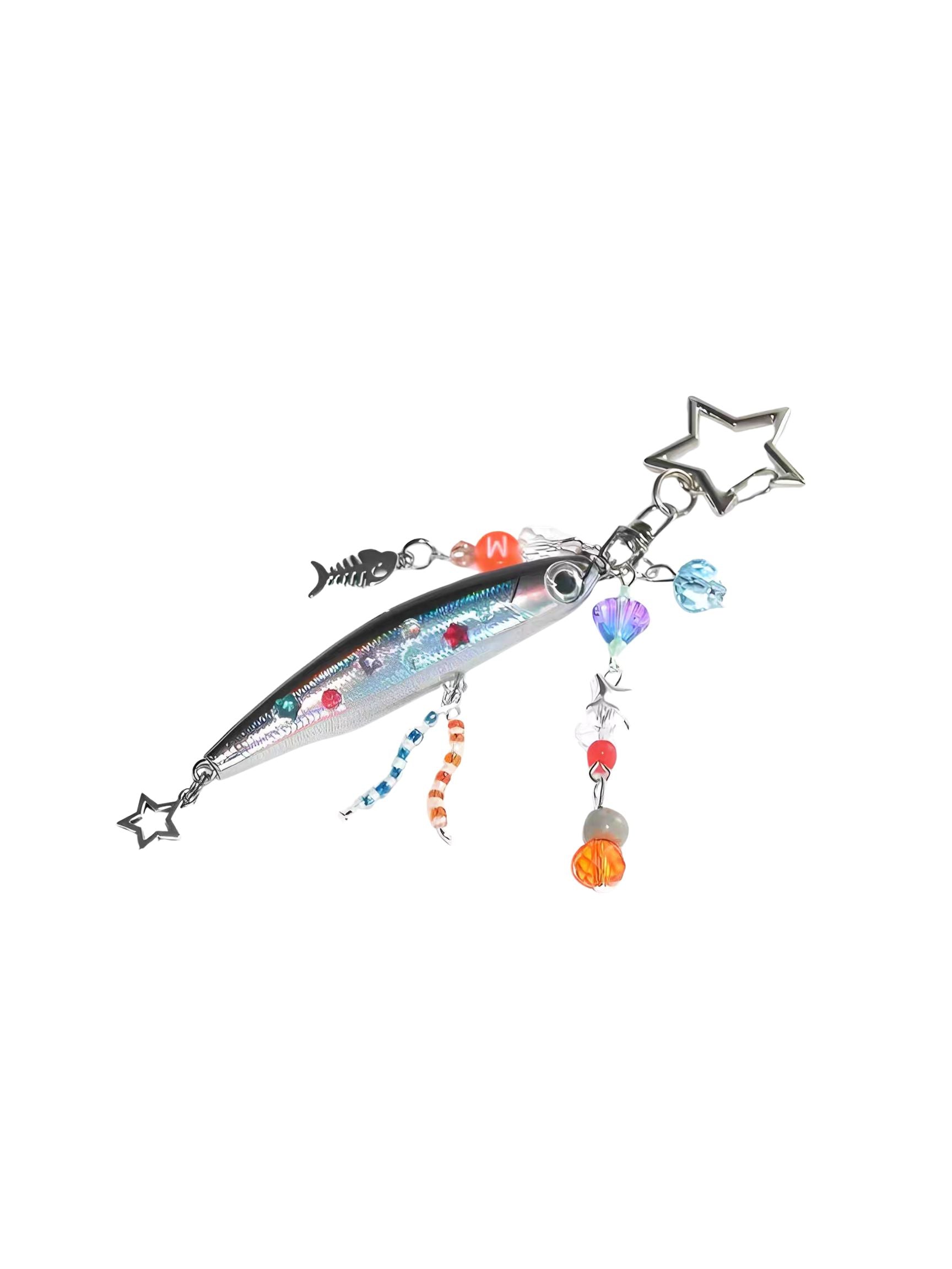 Glitter Bait Dangle Keychain