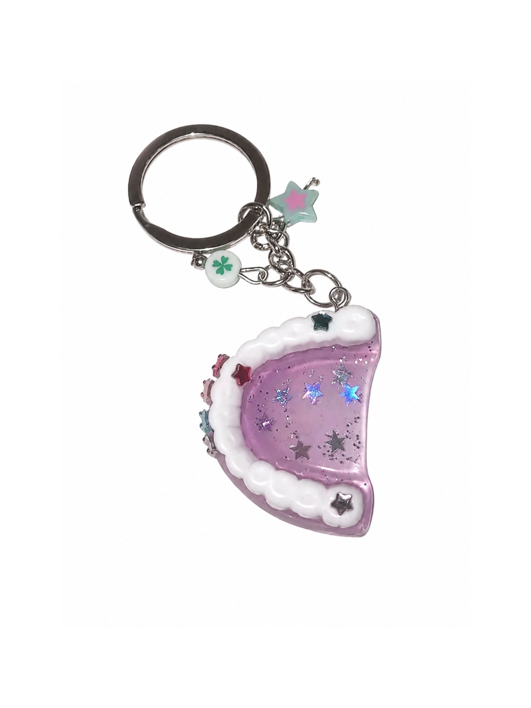 Purple Starlight Tooth Resin Keychain