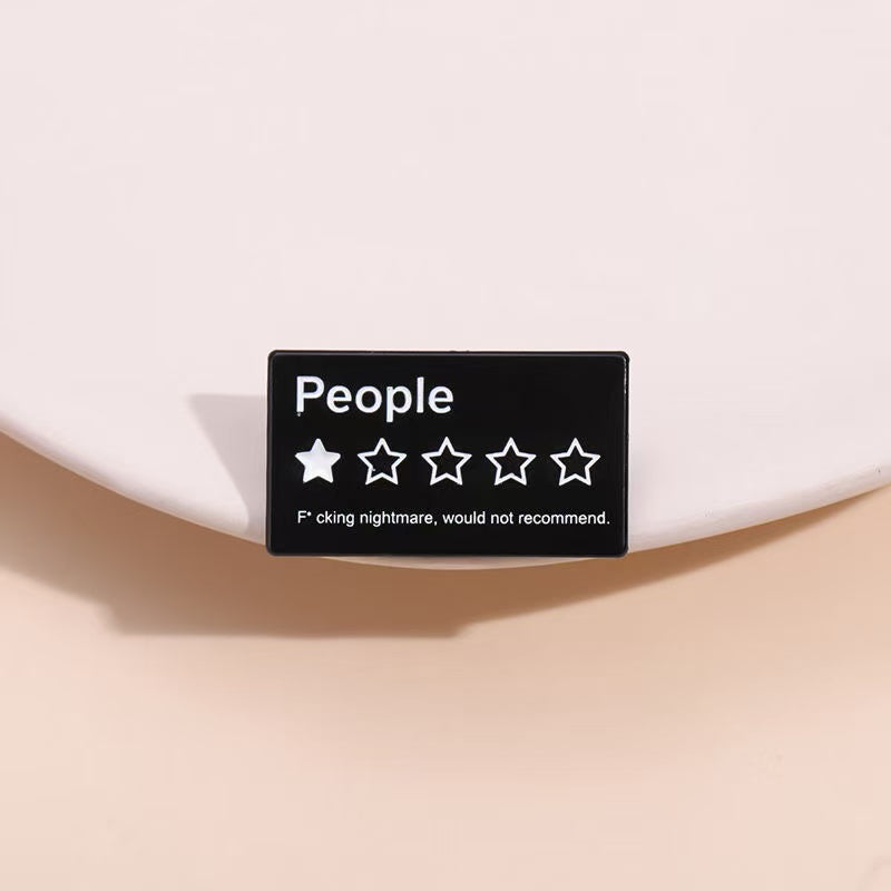 One-Star Review Brooch