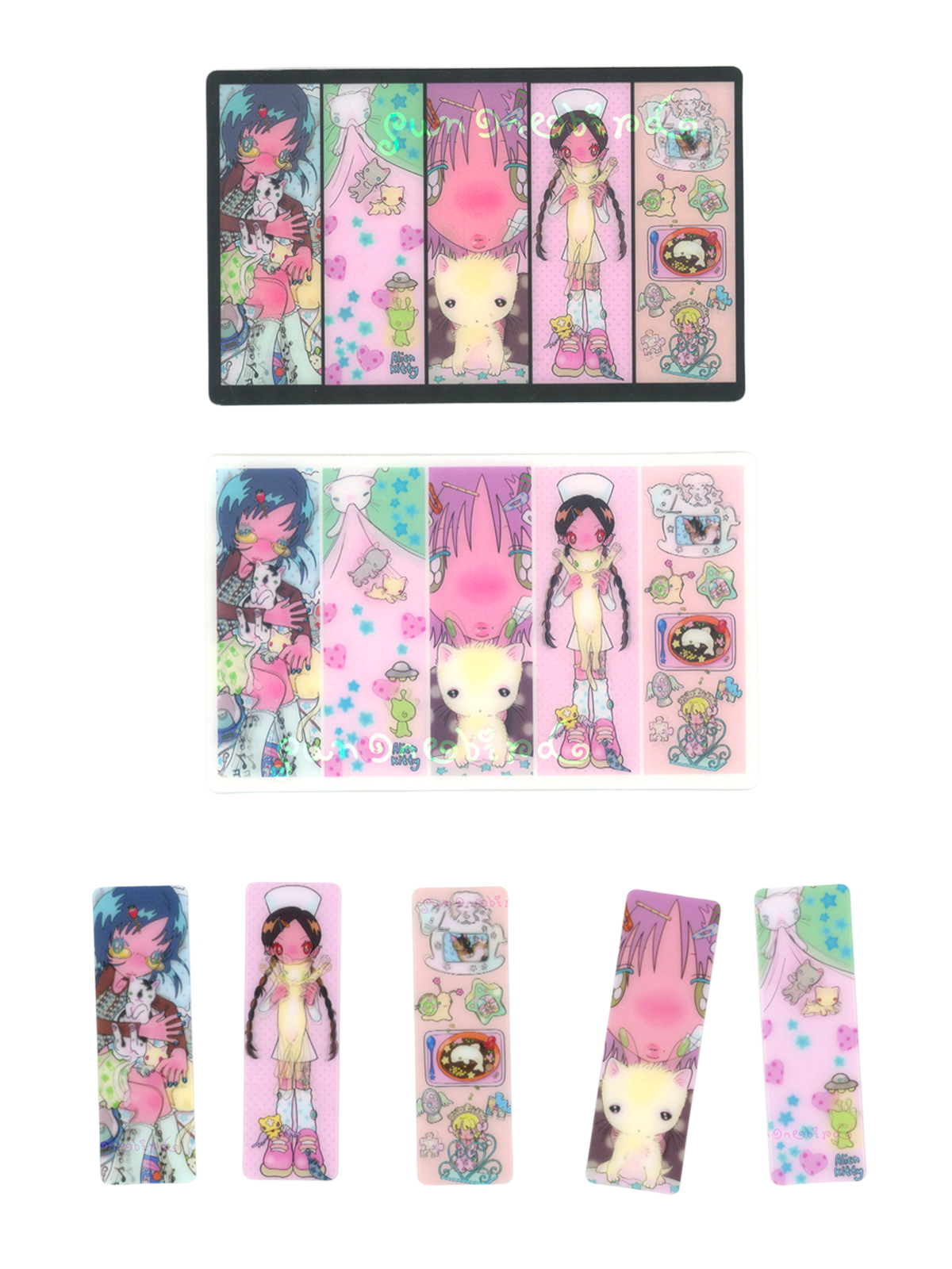 sunonebird The kitty's dream Lenticular Card/Bookmark Set