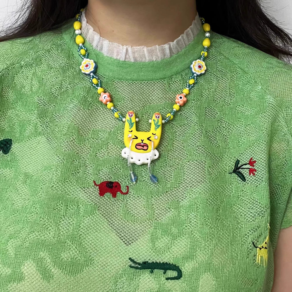 Cry Bunny Necklace