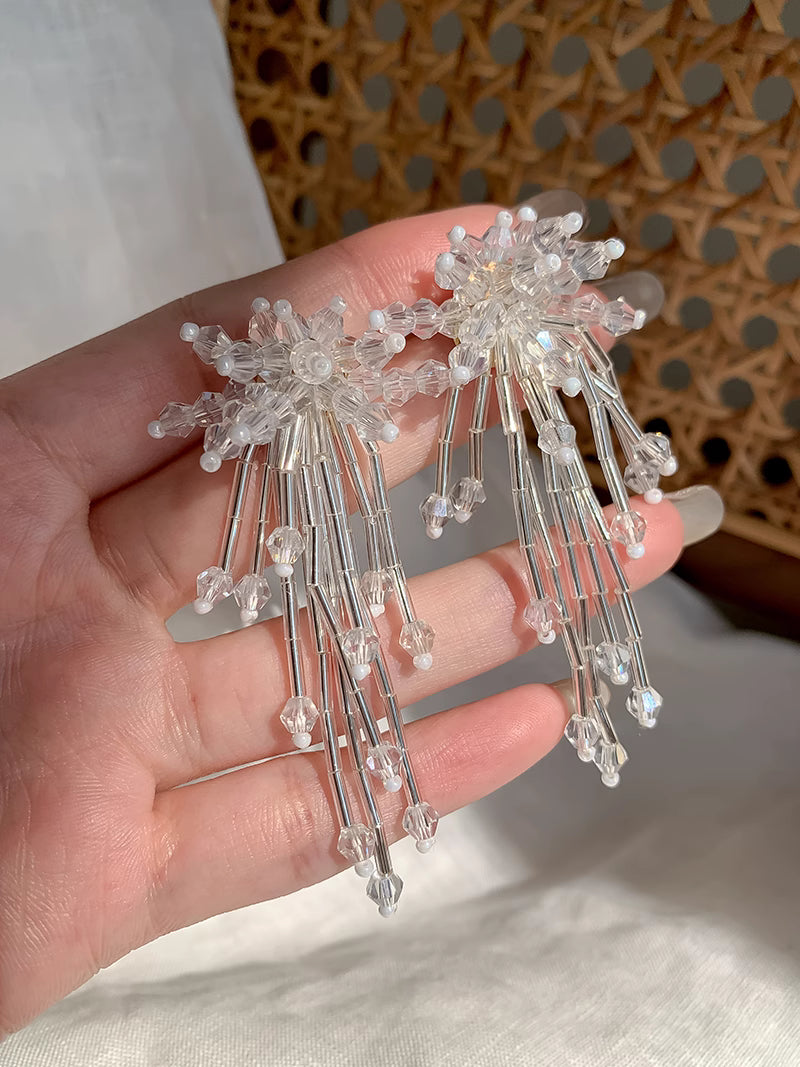 Crystal Tassel Drop Earrings