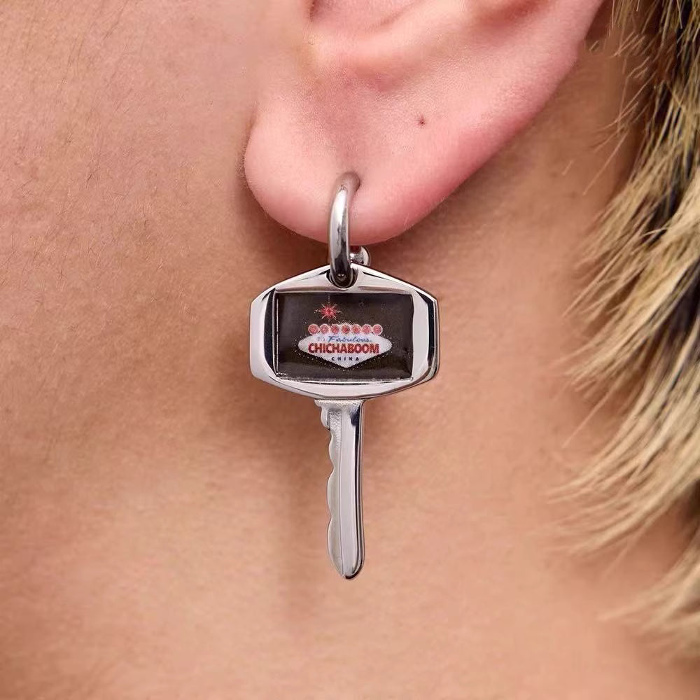 CHICHABOOM Neon Key Earrings