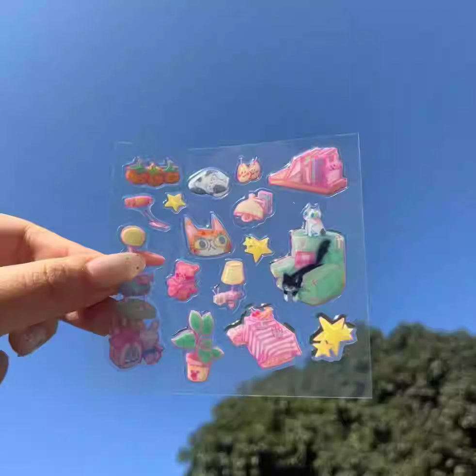 Cat Carnival Jelly Stickers