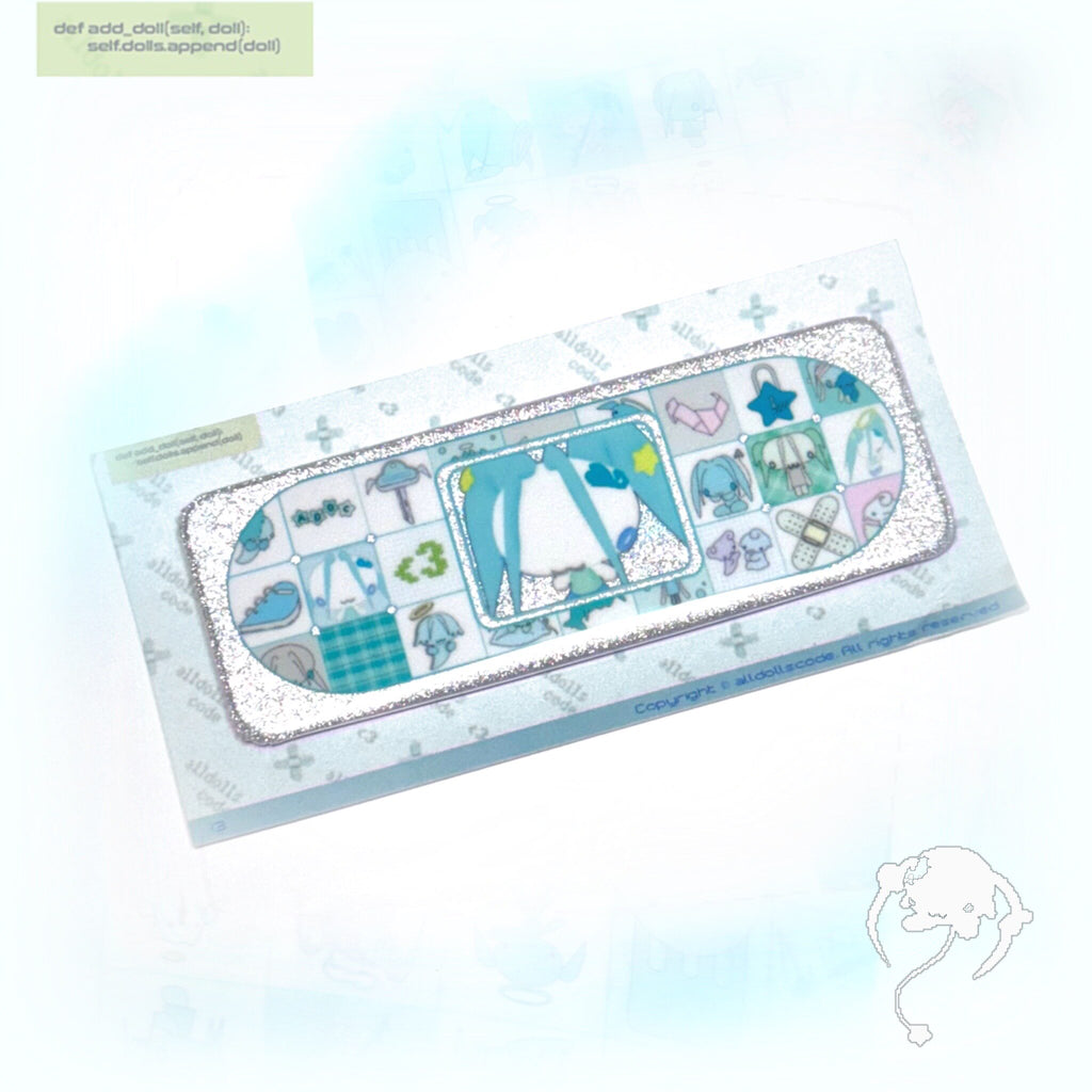 alldollscode Glitter illustrated Badge