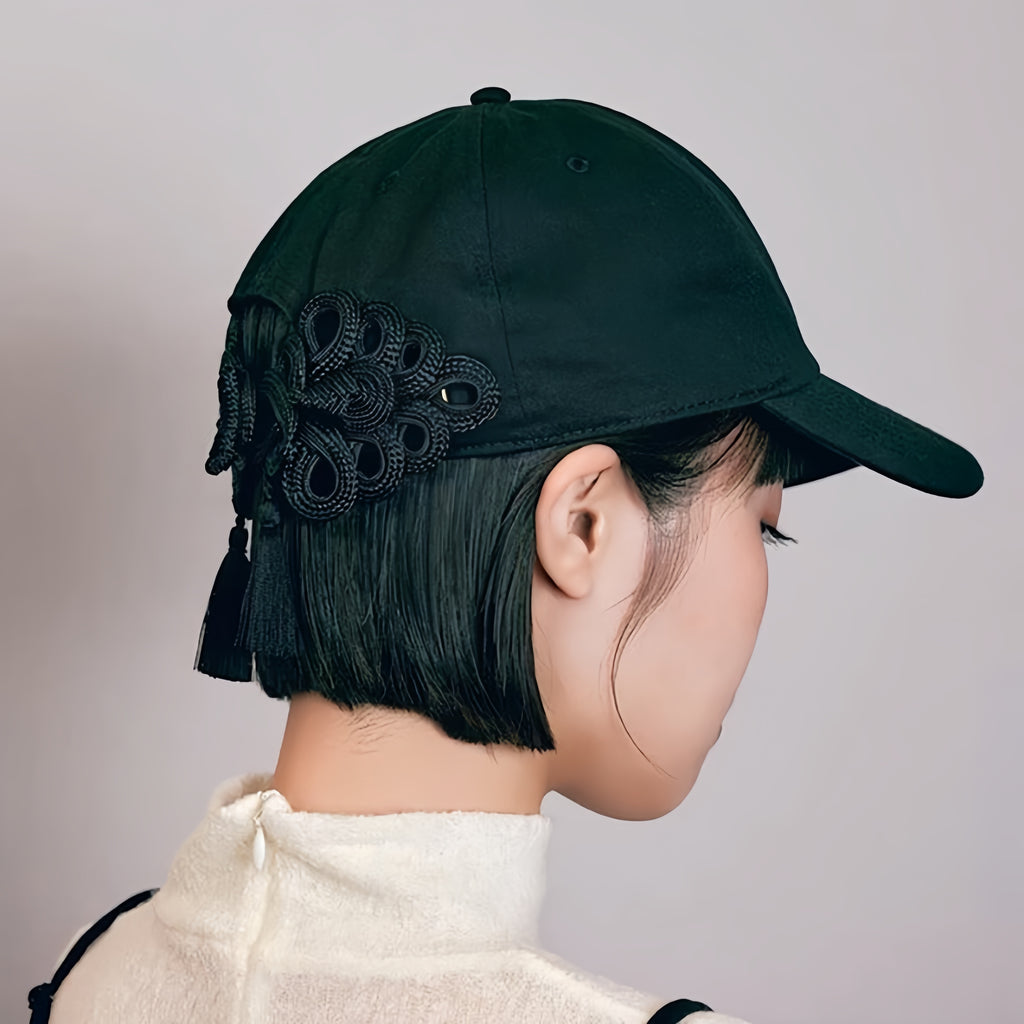 Kazuki Oriental Knot Tassel Cap