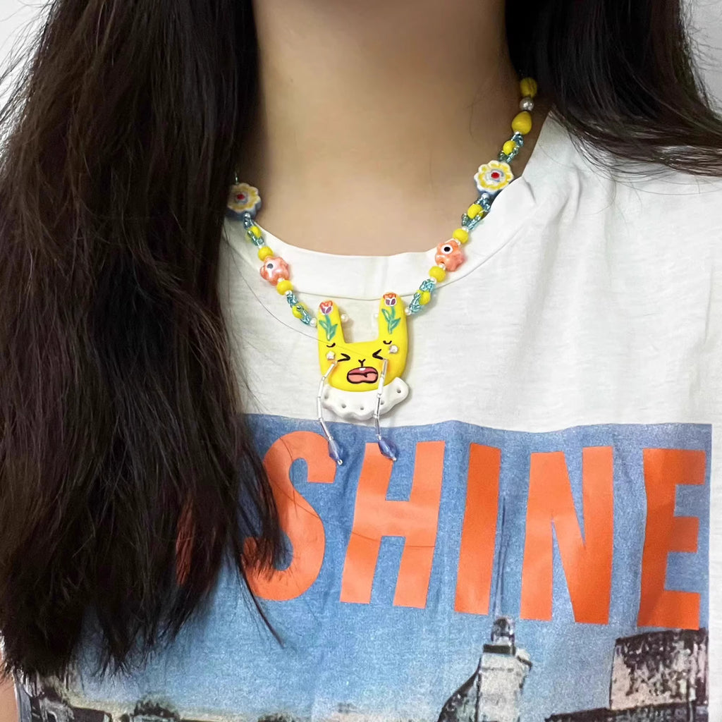 Cry Bunny Necklace