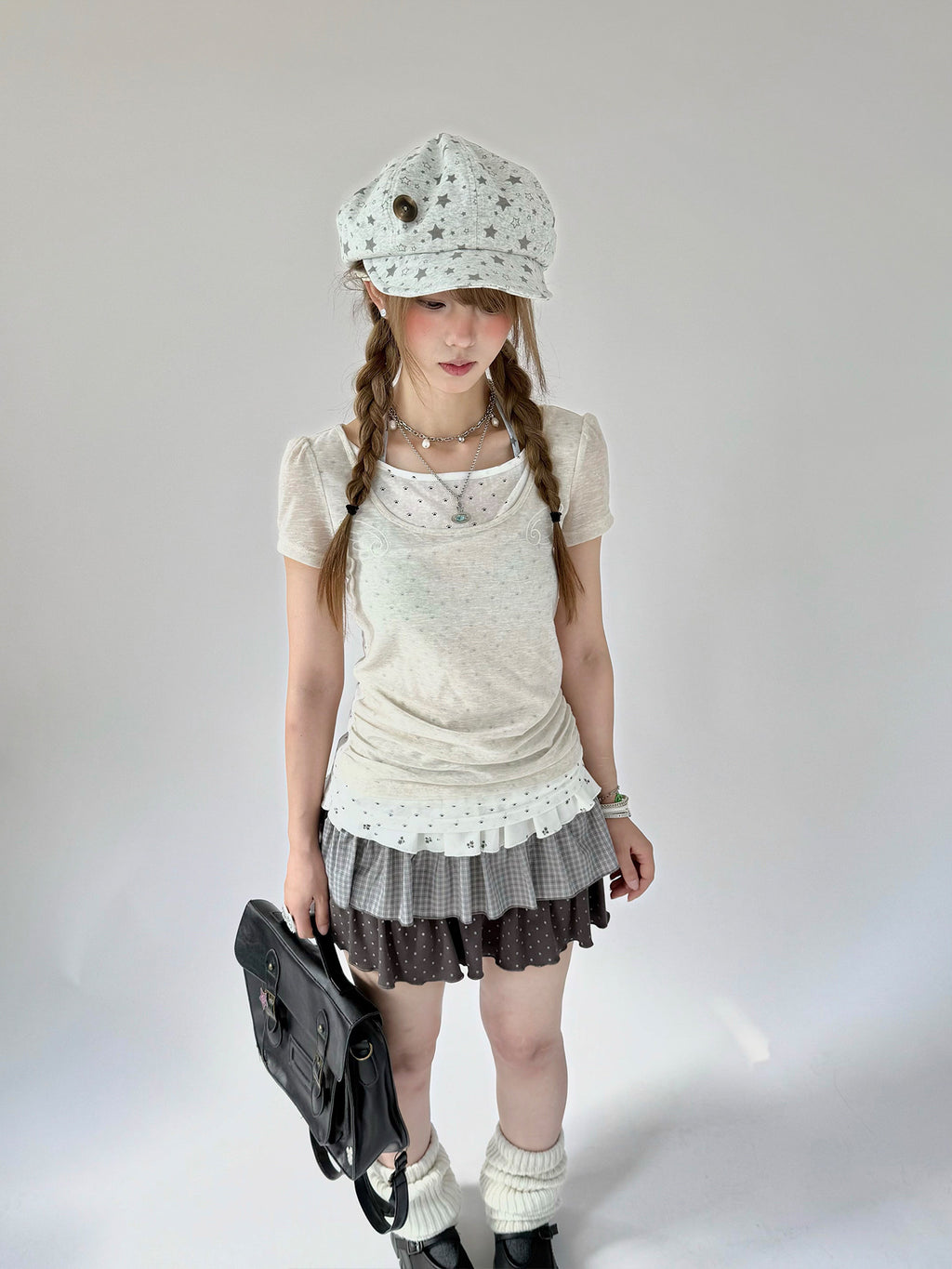 Starlit Ruffle Ruched Top