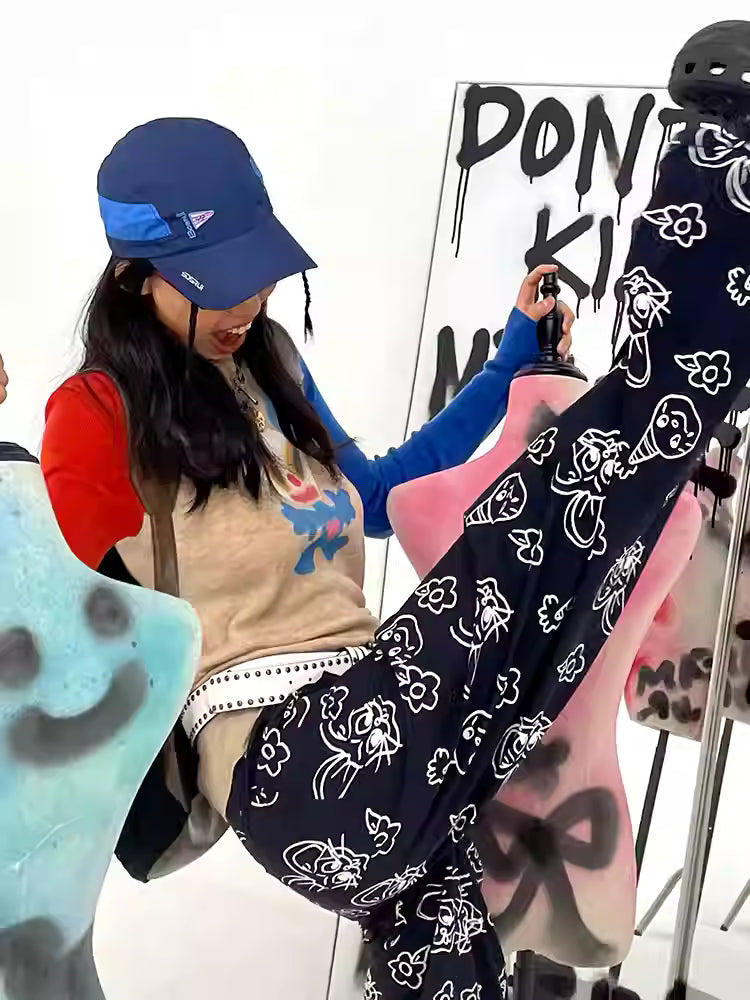 iscreamcolour MOF Colorblock Mouse Knit Top