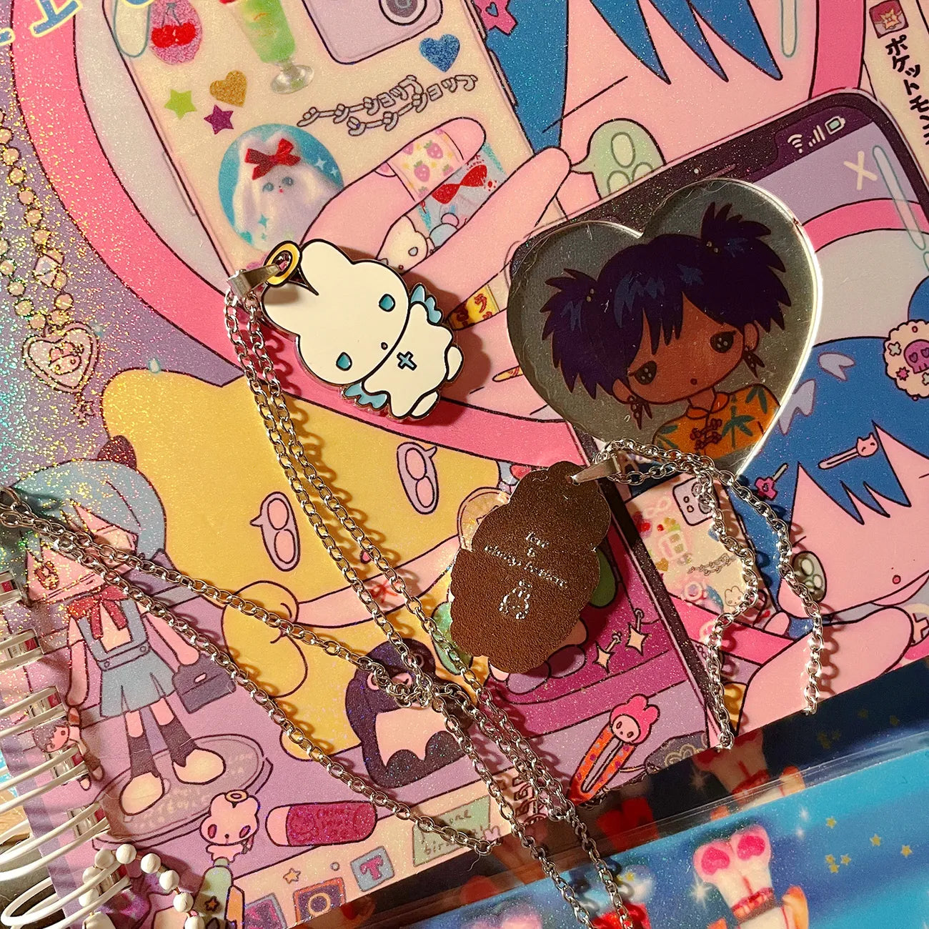 sunonebird Halo Bunny Necklace