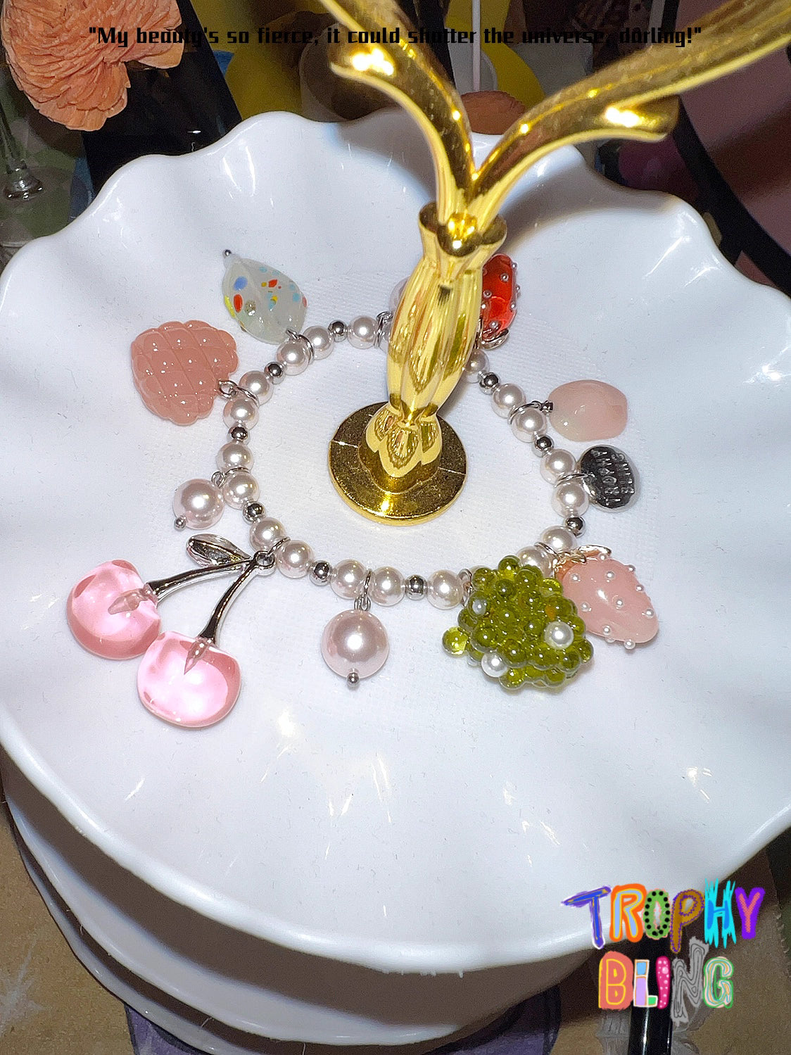 Strawberry Candy Charm Bracelet