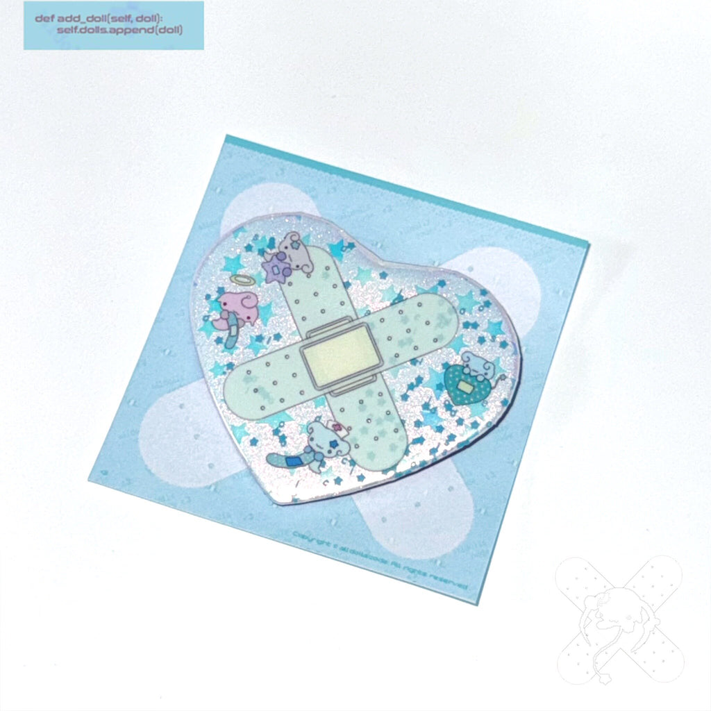 alldollscode Glitter illustrated Badge