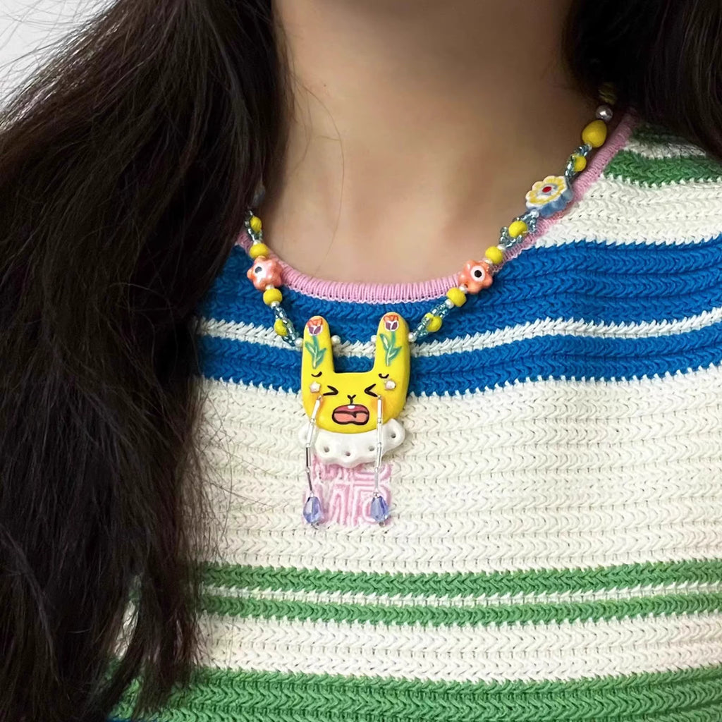 Cry Bunny Necklace
