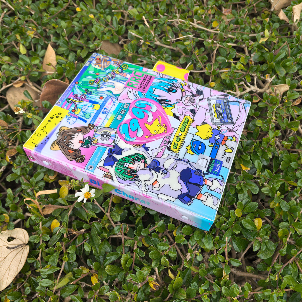 RiricoZoo Bell Catgirl 4-Pocket A5 Binder with Card Pocket Inserts