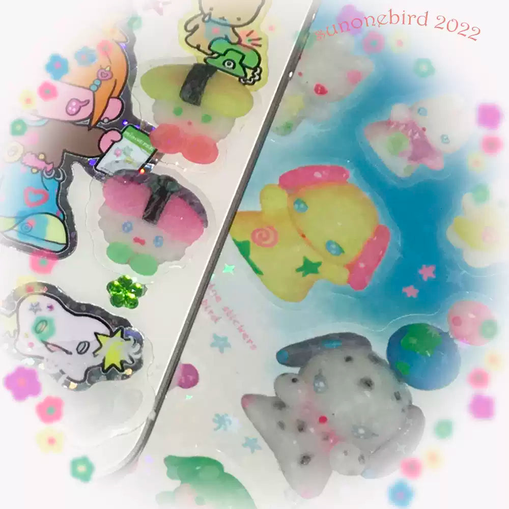 sunonebird Dancing fudge Stickers