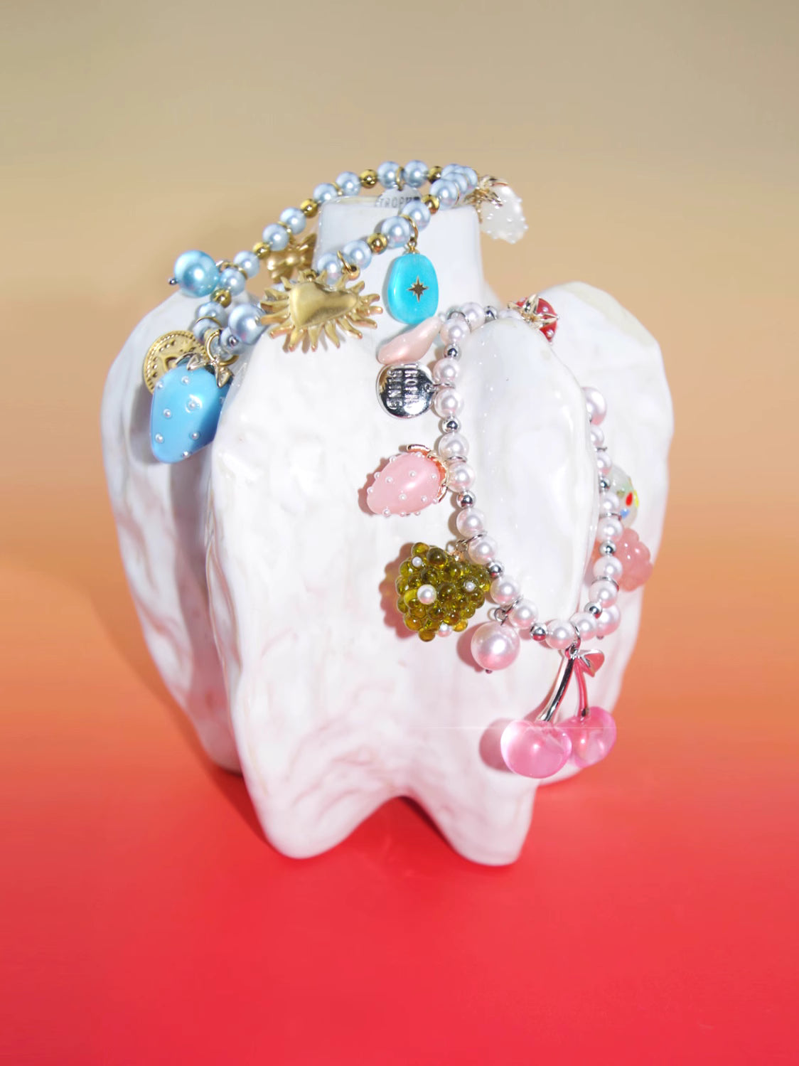 Strawberry Candy Charm Bracelet