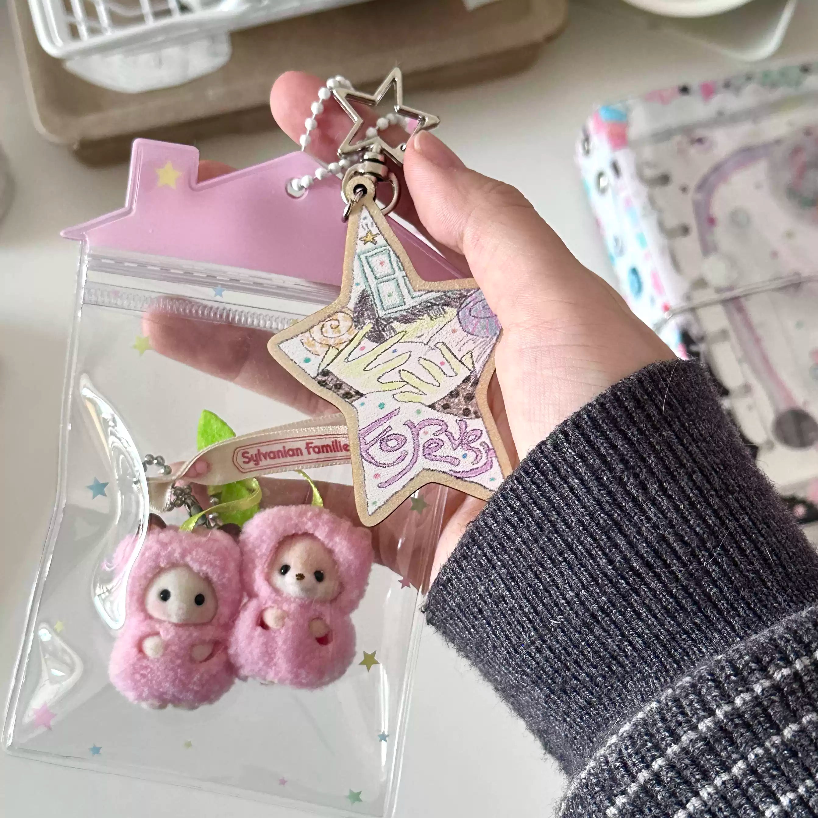 Nemony Angel of Time Wooden Keychain