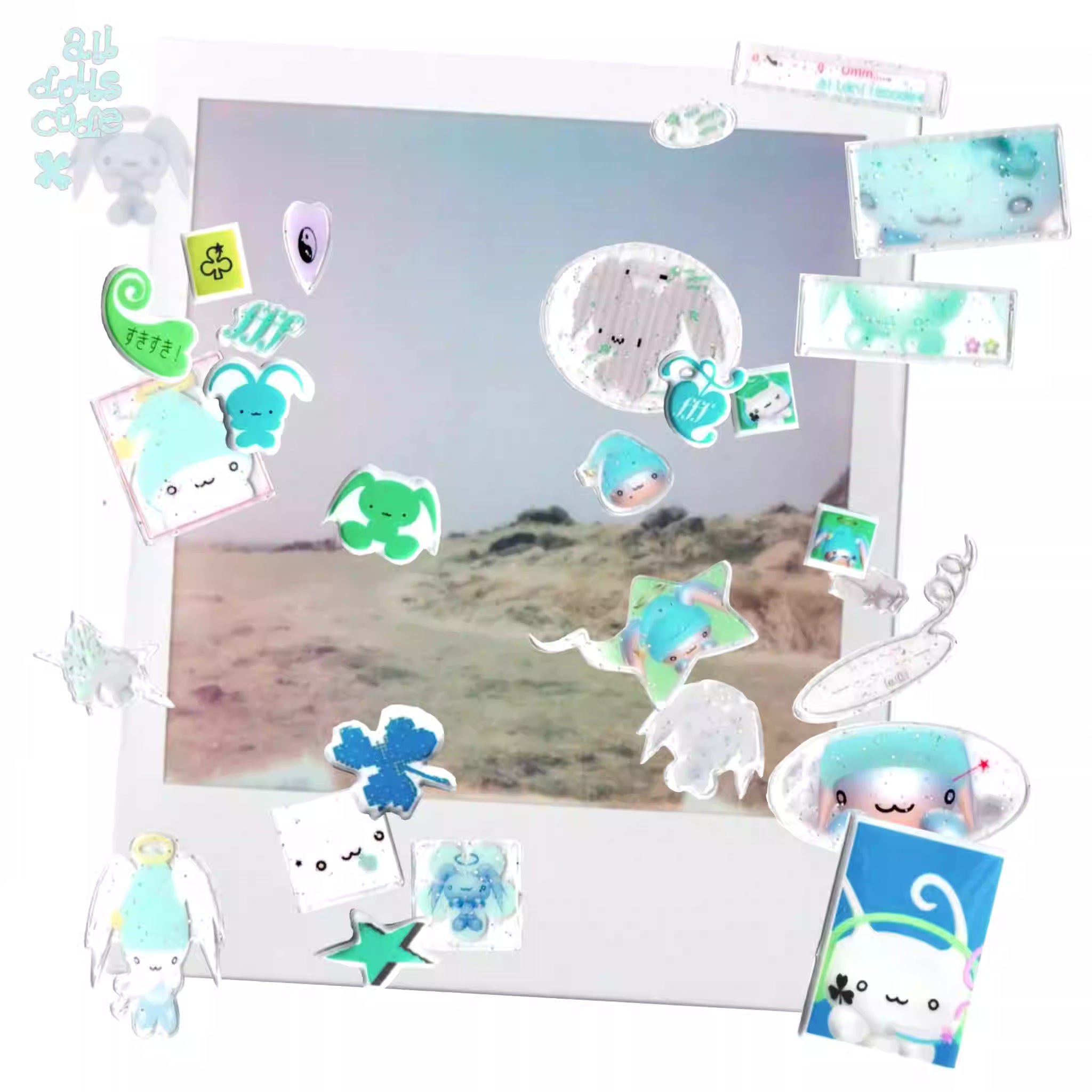 alldollscode Aqua Dream Stickers