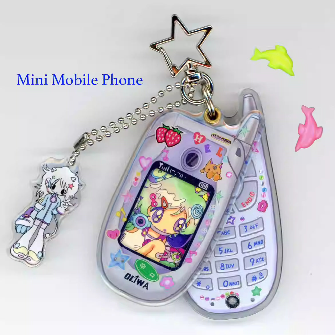 Oliwa Mini Mobile Phone Keychain