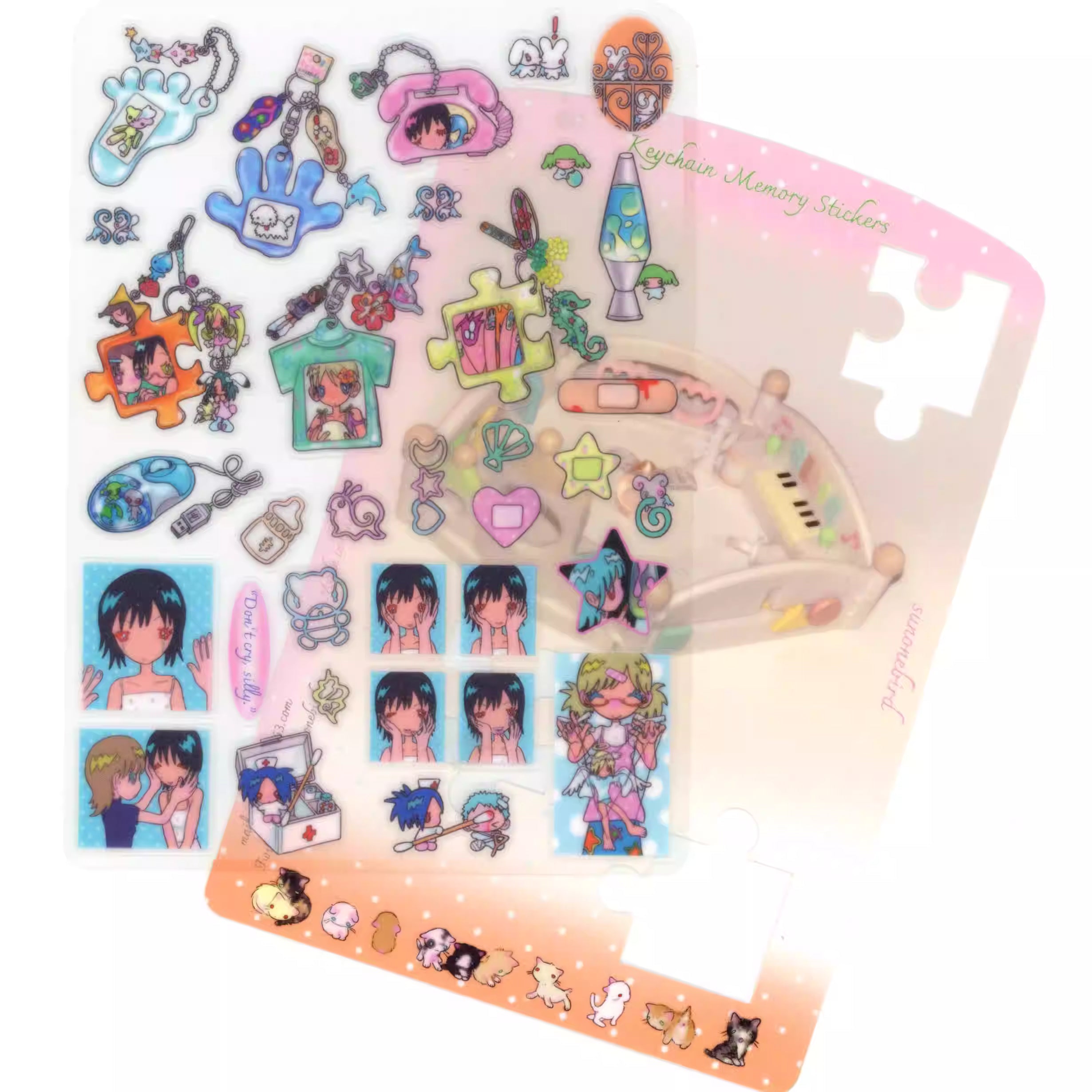 sunonebird Y2K Keychain Diary Stickers