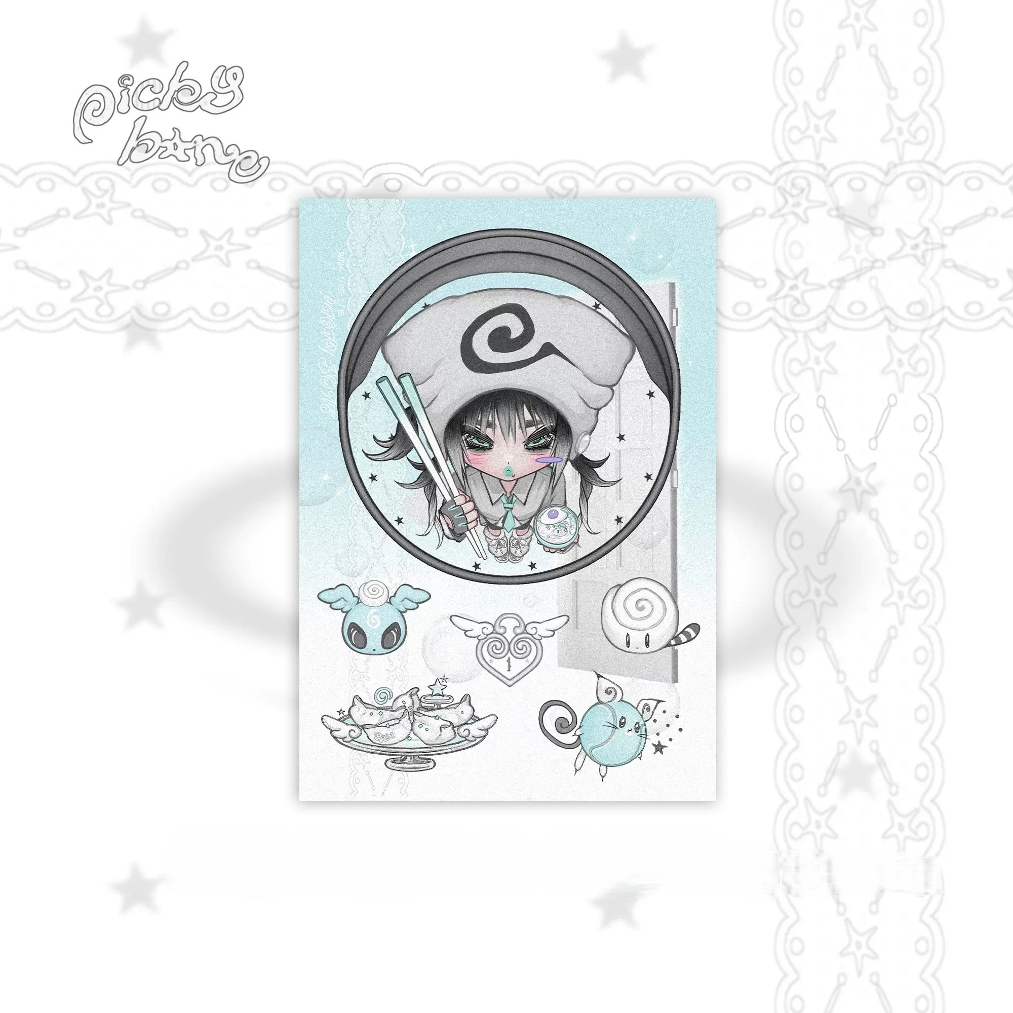 Pickybone Noodle Roll House Transfer Sticker
