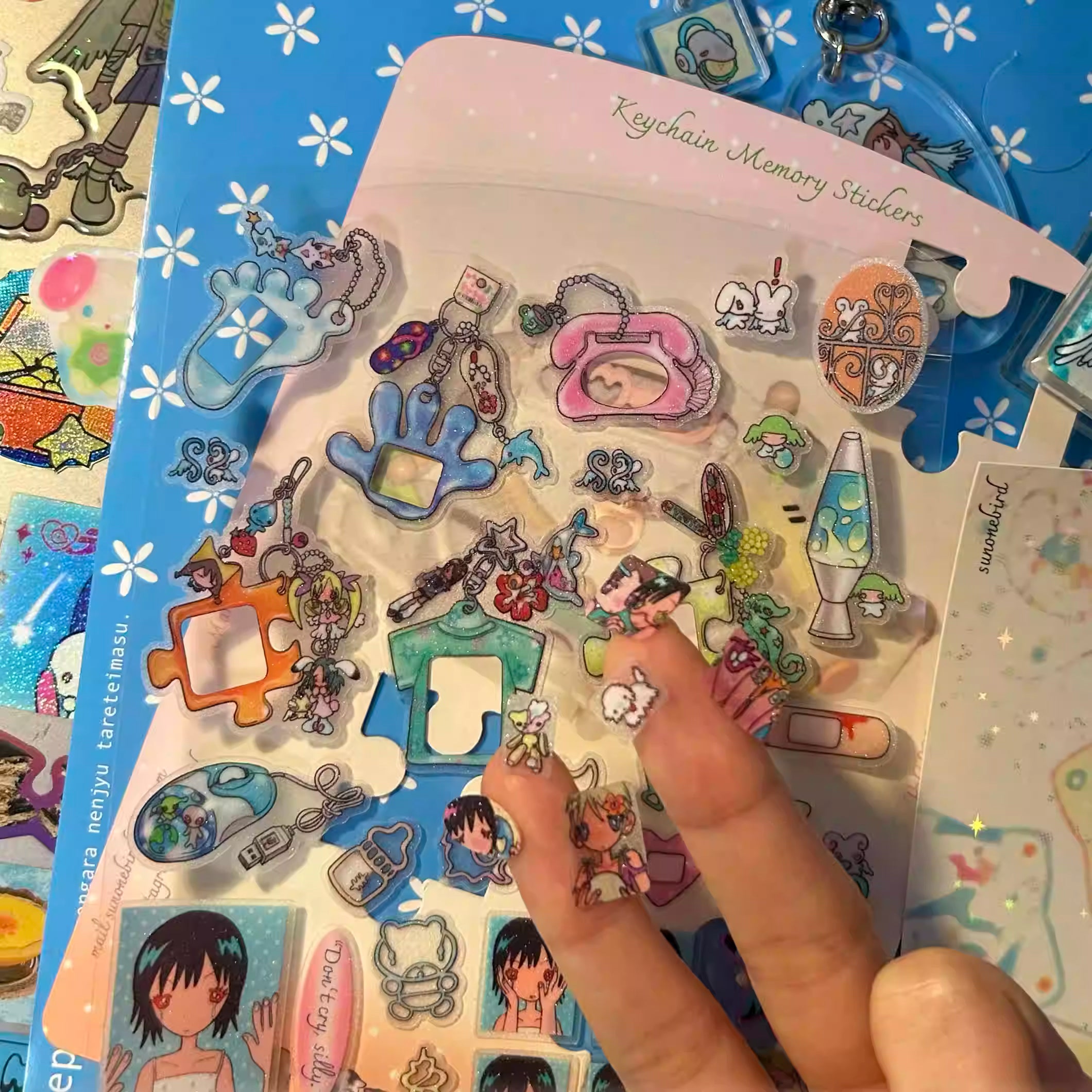 sunonebird Y2K Keychain Diary Stickers