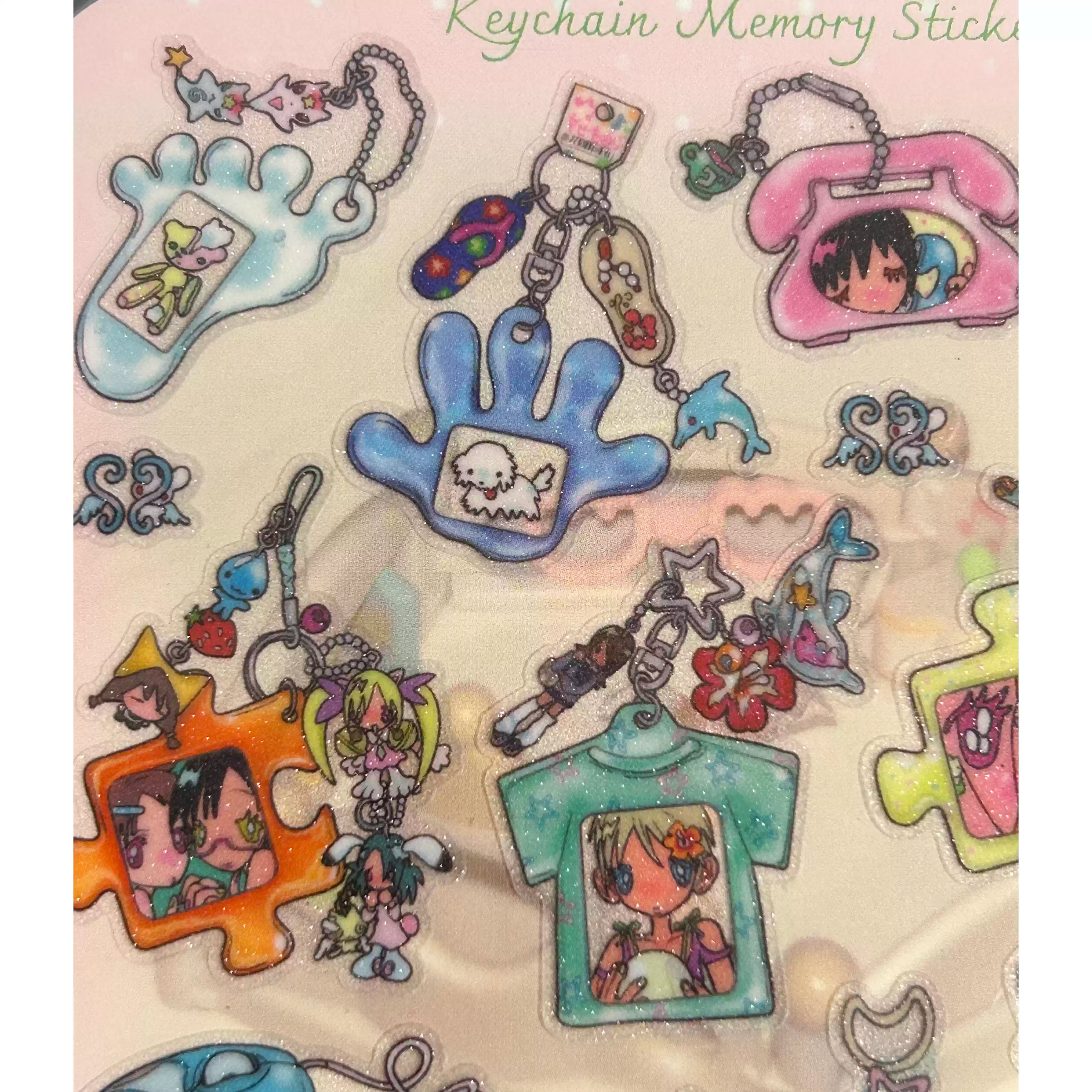 sunonebird Y2K Keychain Diary Stickers