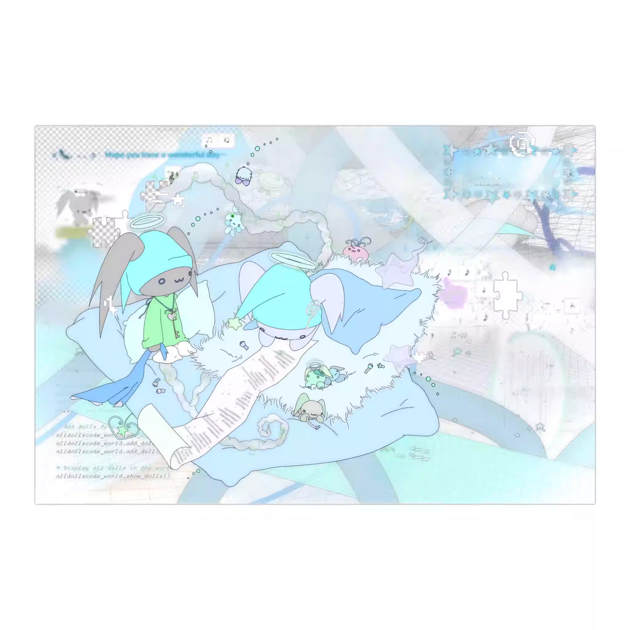 alldollscode Illustrated postcards