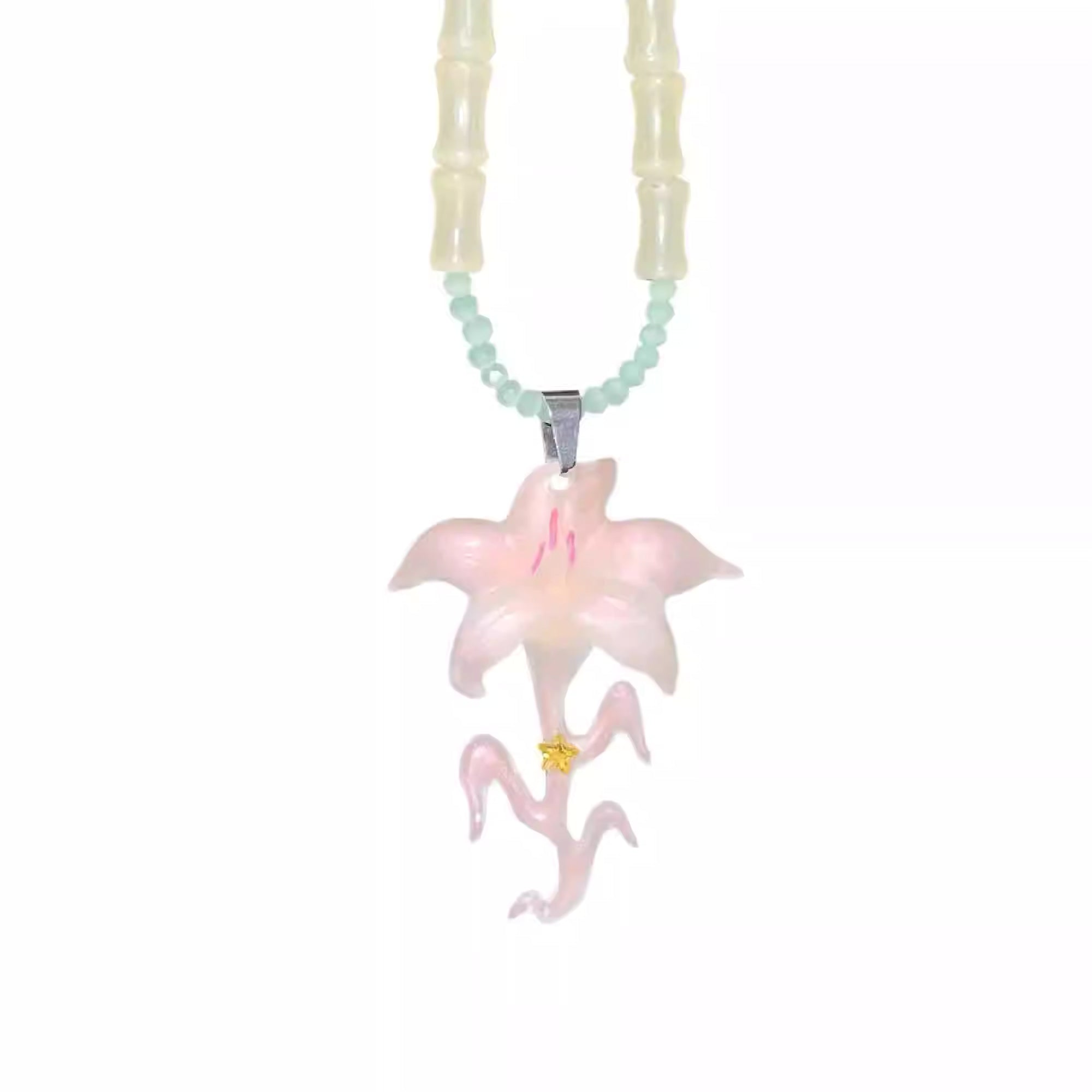 thenewyouthpark  Blush Lily Necklace