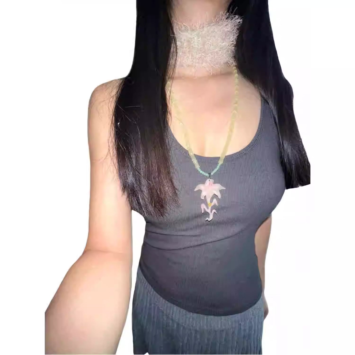 thenewyouthpark  Blush Lily Necklace