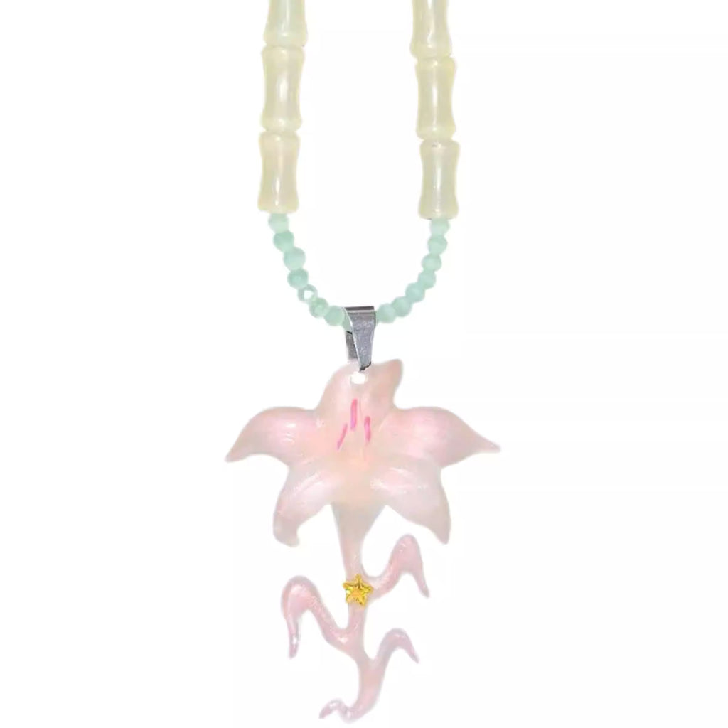 thenewyouthpark  Blush Lily Necklace