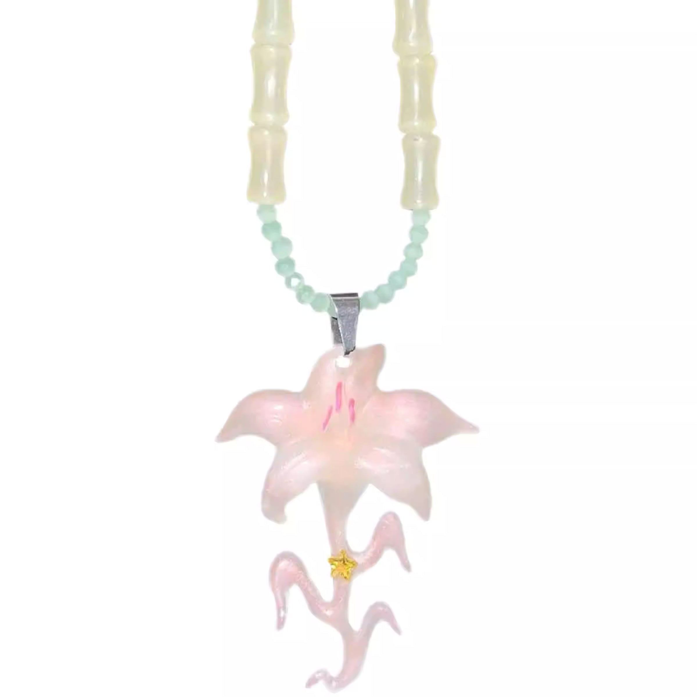 thenewyouthpark  Blush Lily Necklace