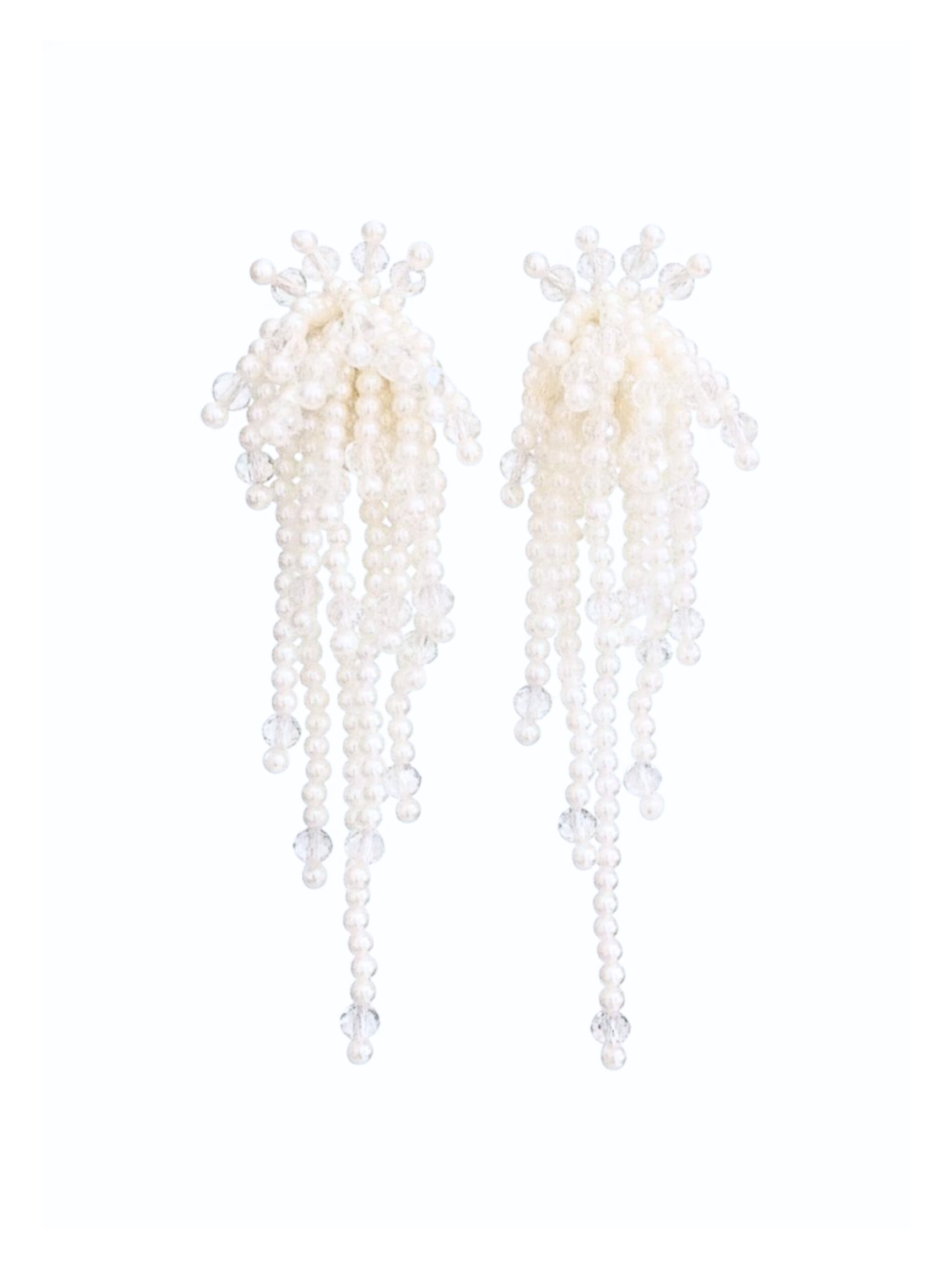 Pearl Tassel Drop Earrings