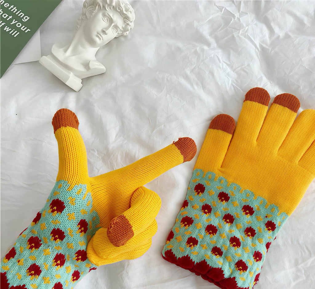 Garden Pop Knit Gloves