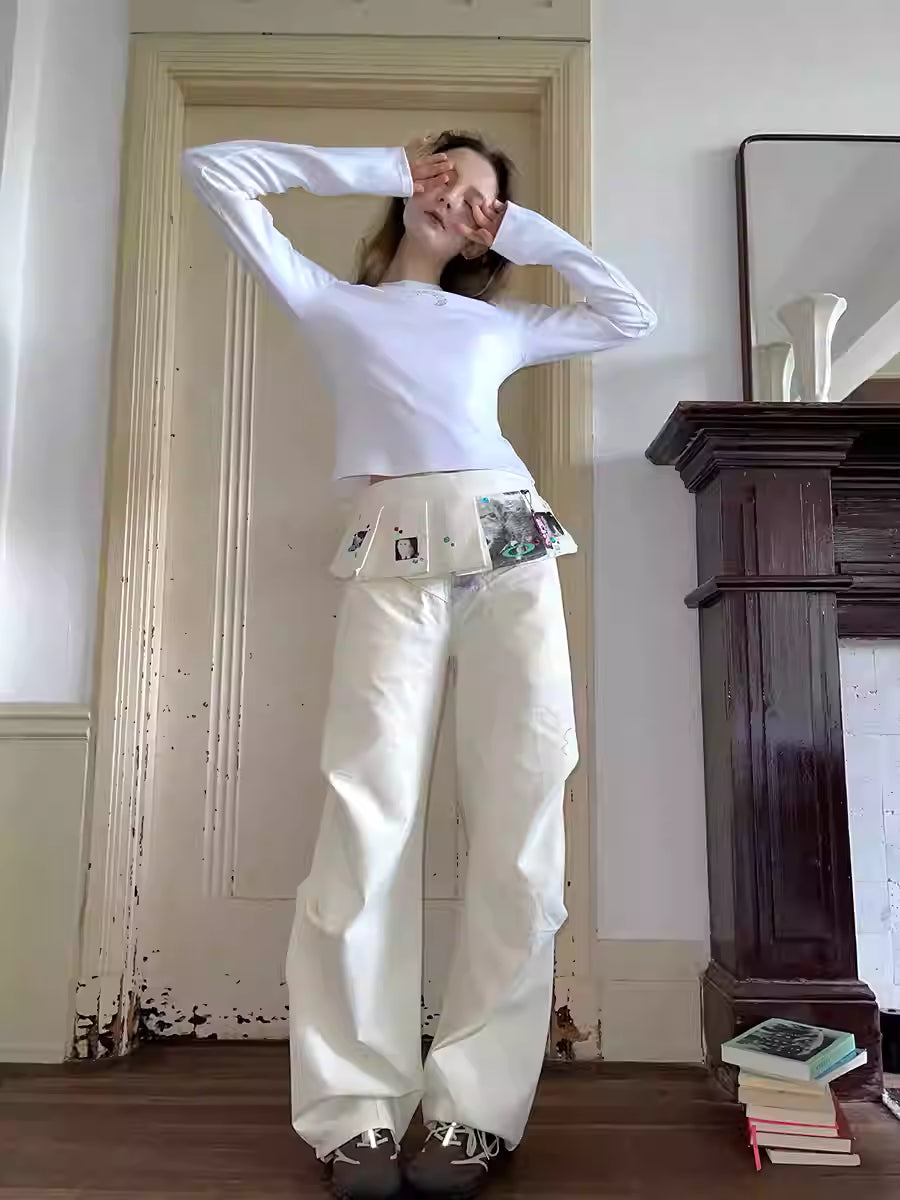 CryCry Cat Collage Pleated Micro Skirt