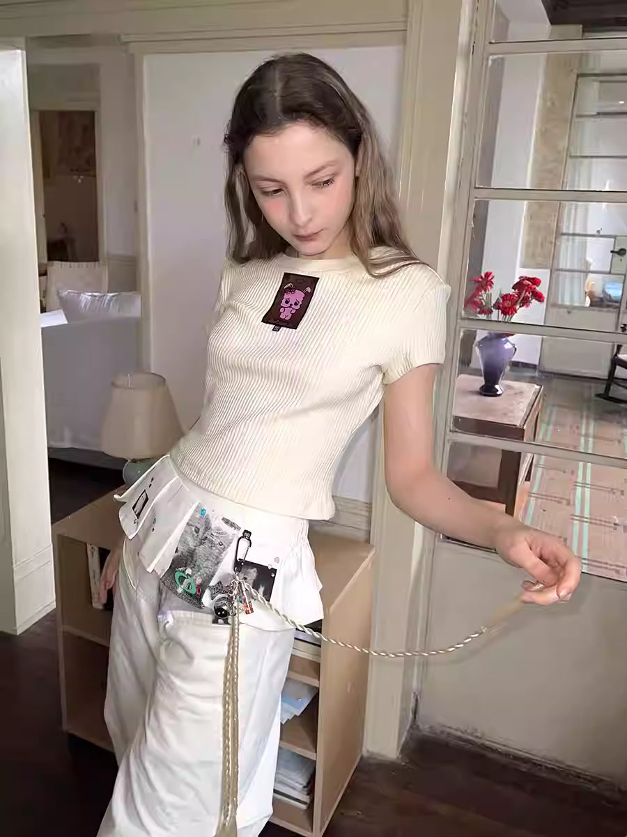 CryCry Cat Collage Pleated Micro Skirt