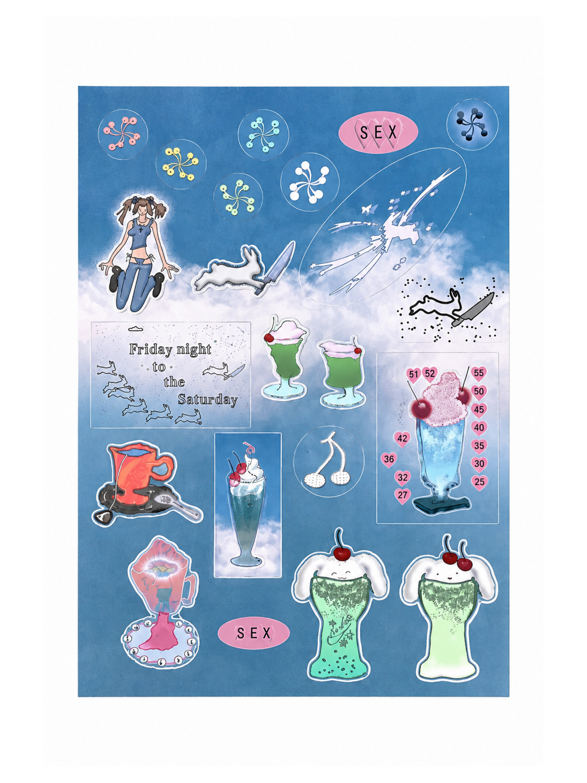 Niptong Dreamy Soda Night Stickers