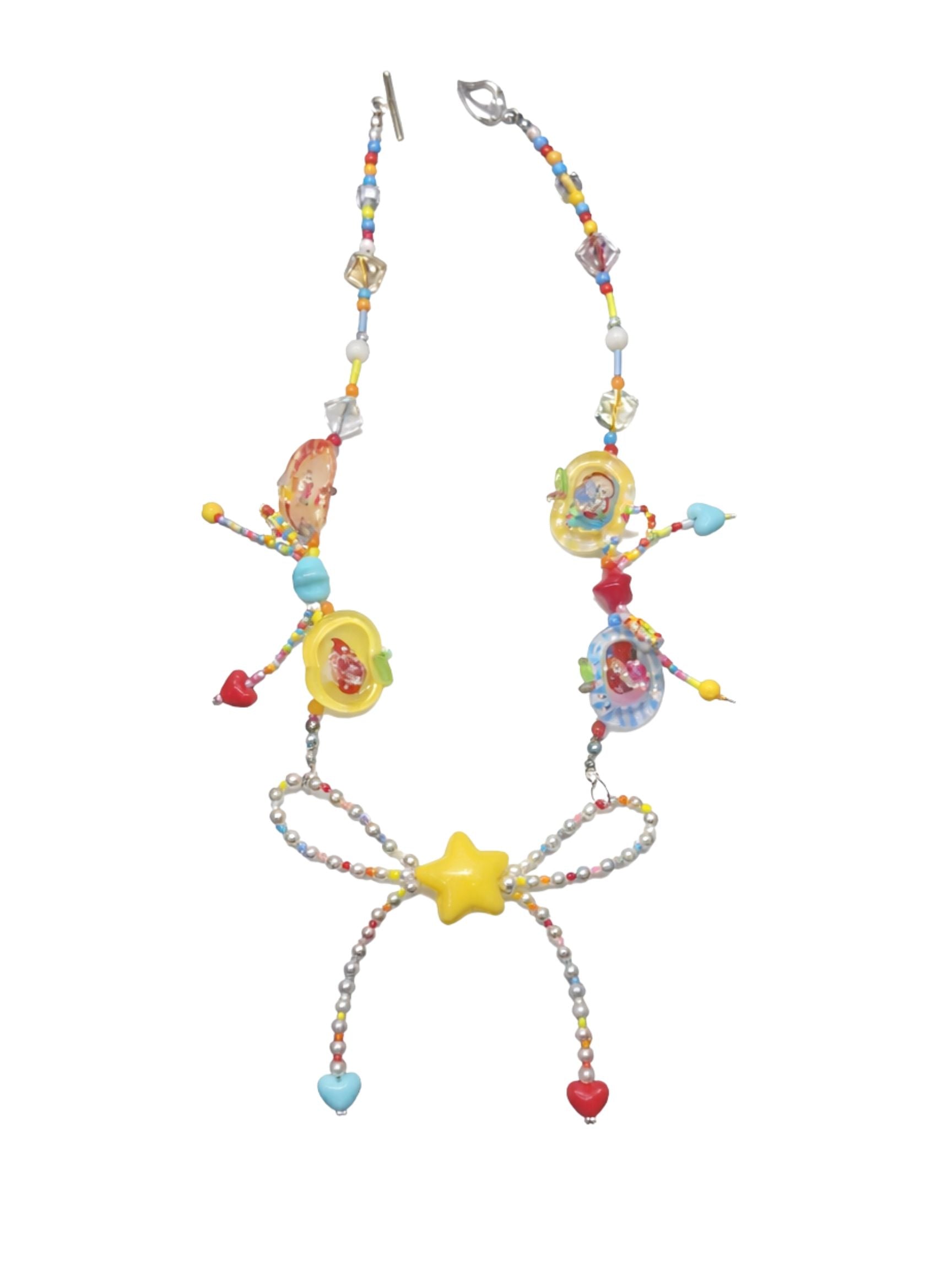 Rainbow Heart Charm Necklace