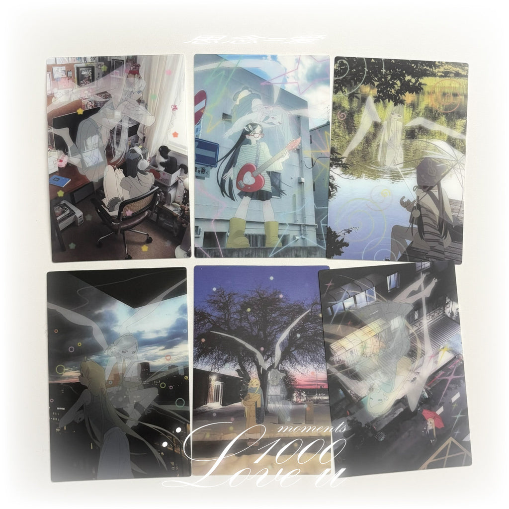 PiPOOxAFU Missing You = Love Lenticular Postcard