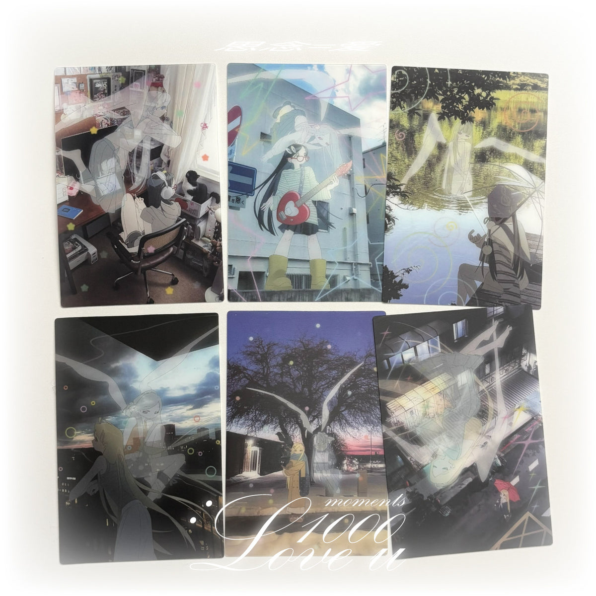 PiPOOxAFU Missing You = Love Lenticular Postcard