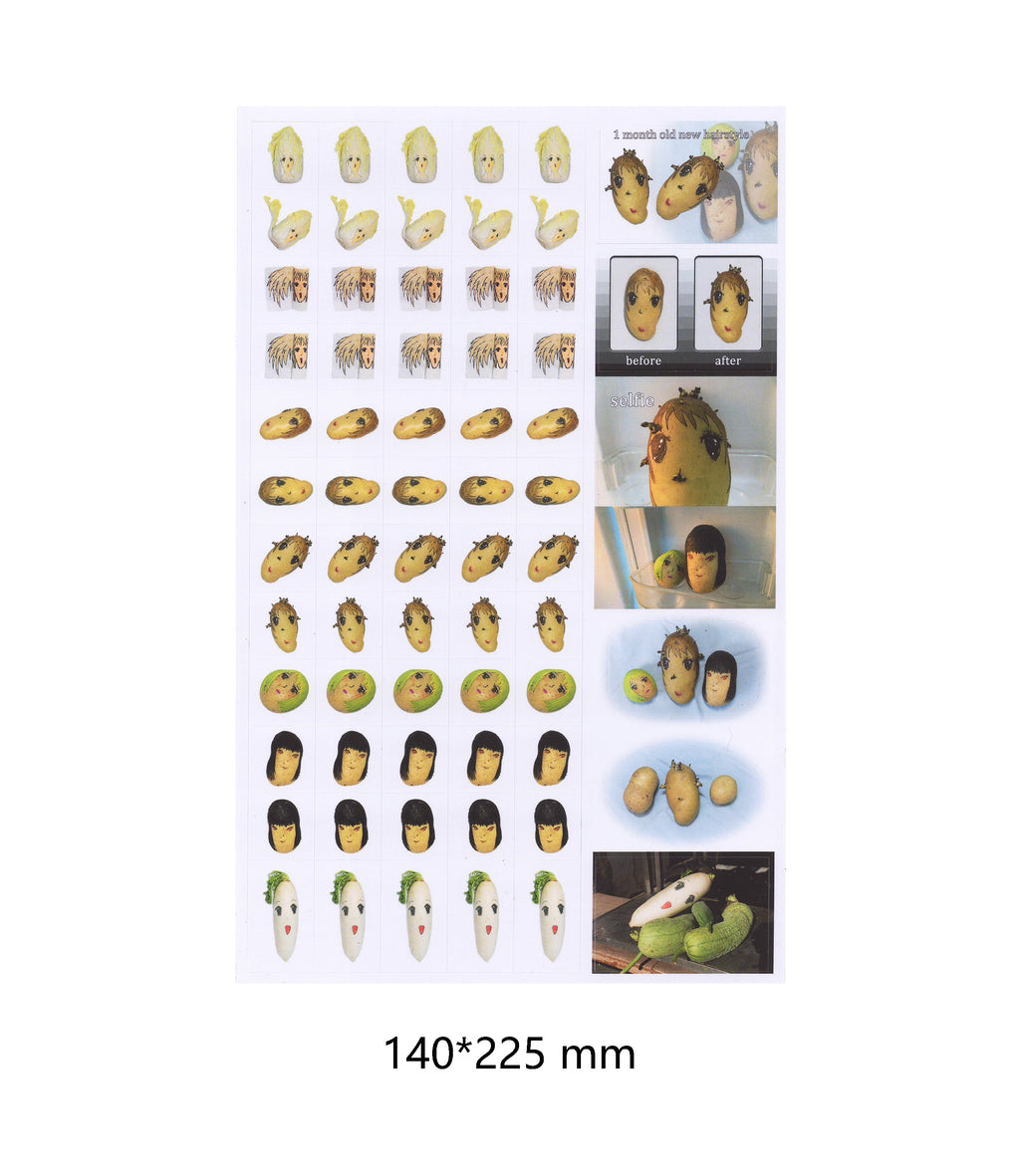 Niptong Vegetable Faces Stickers