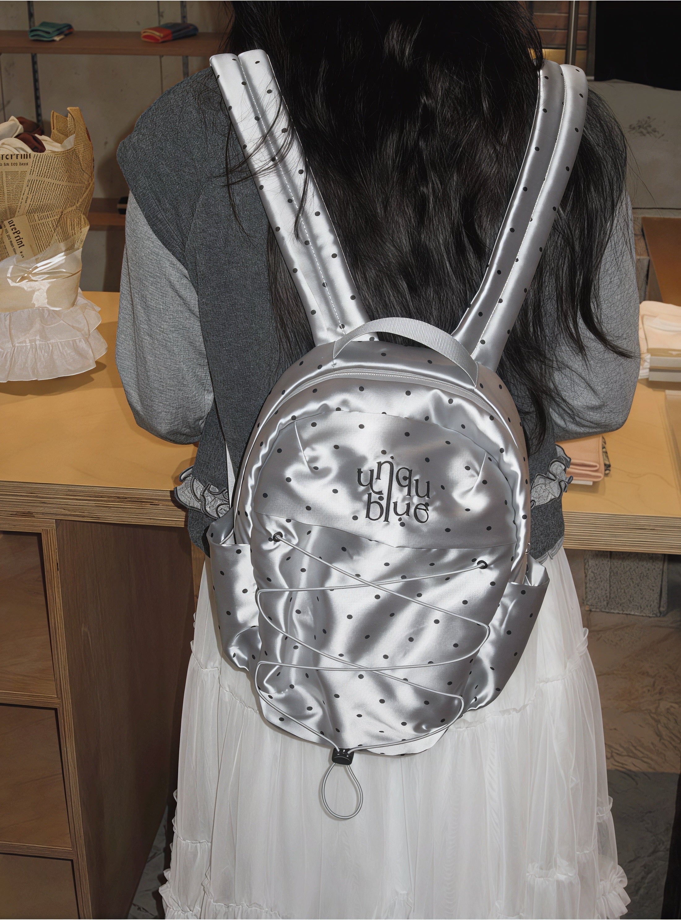 Unique blue Polka Mist Backpack