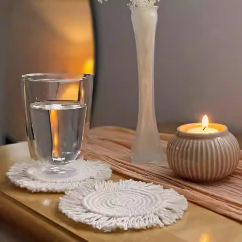 Woven Cotton Tassel Mat