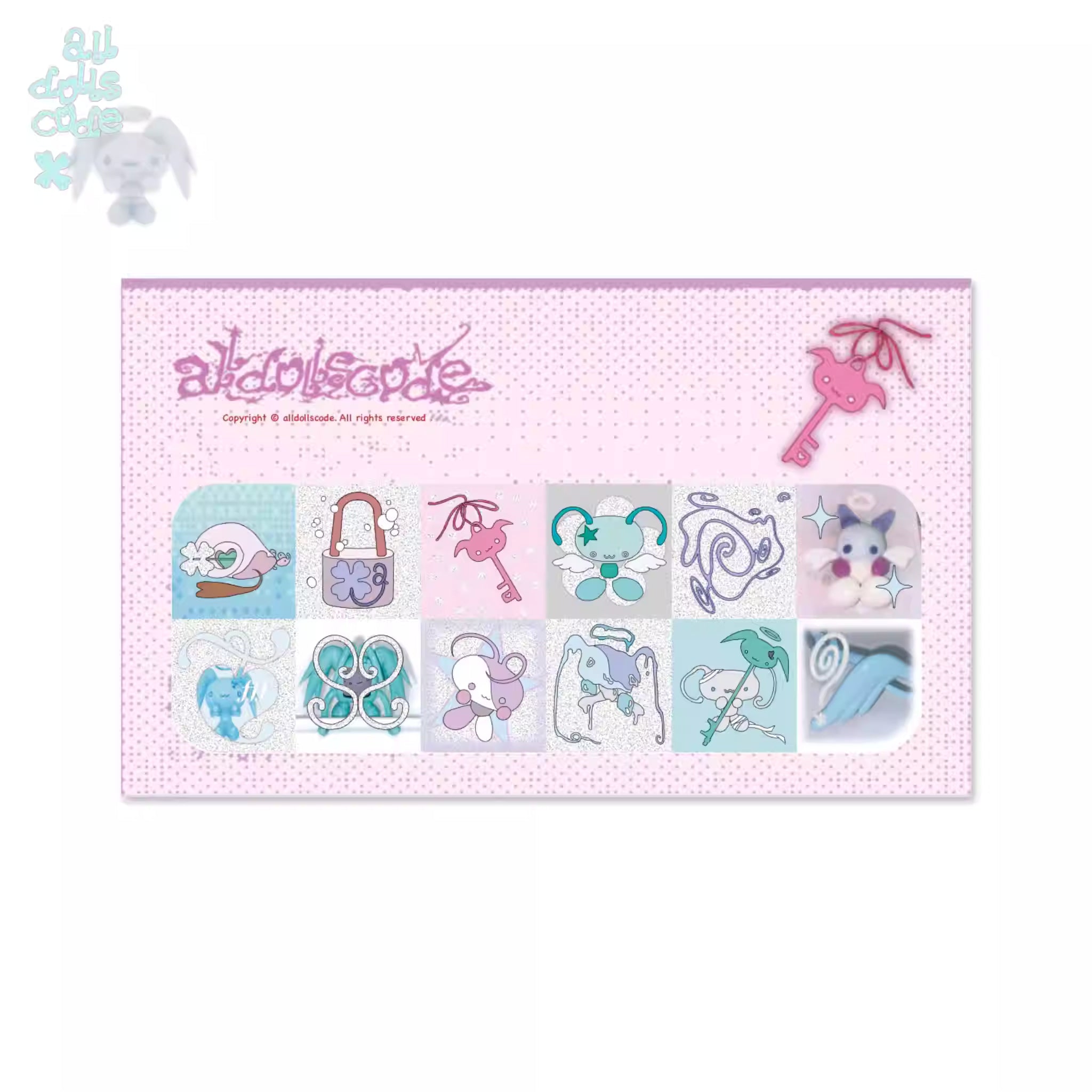 alldollscode Luminous Glitter Reflective badge