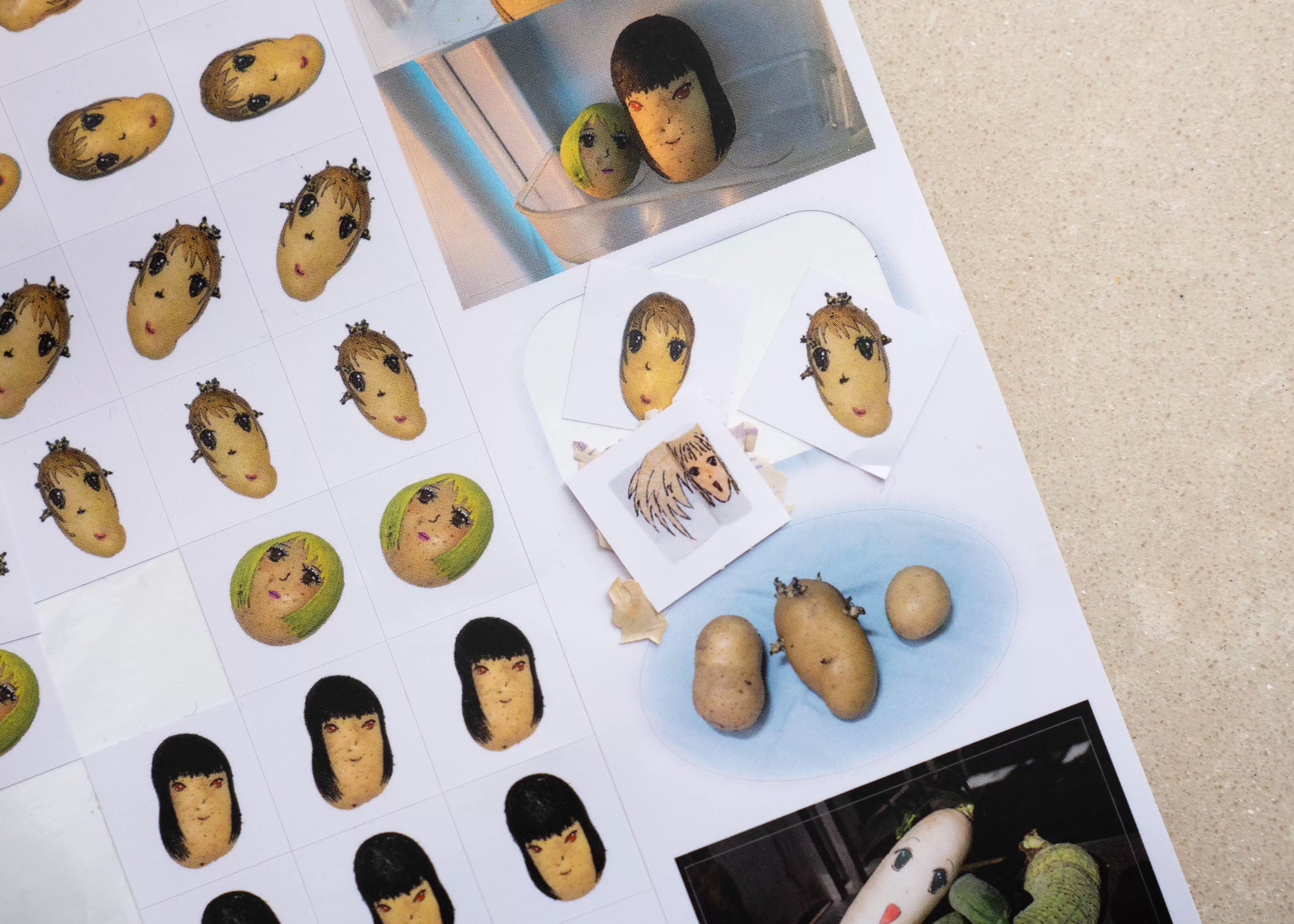 Niptong Vegetable Faces Stickers