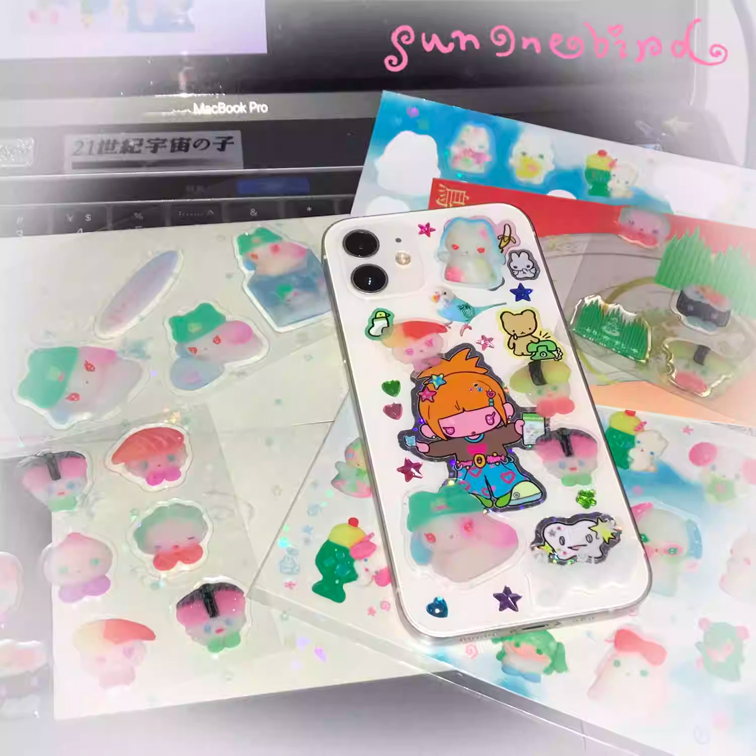 sunonebird Sparkle Sushi Friends Stickers