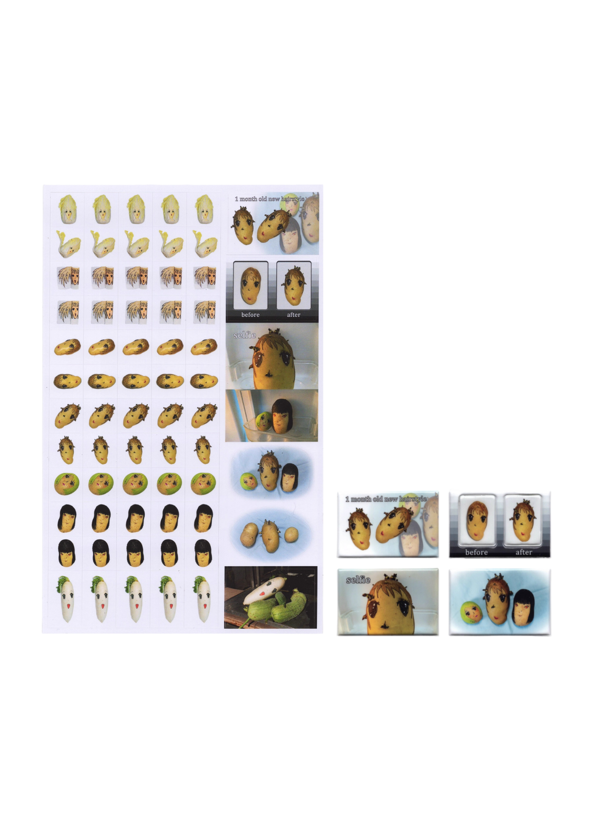 Niptong Vegetable Faces Stickers