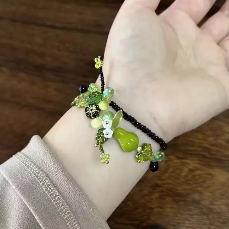 Green Orchard Pear Bracelet